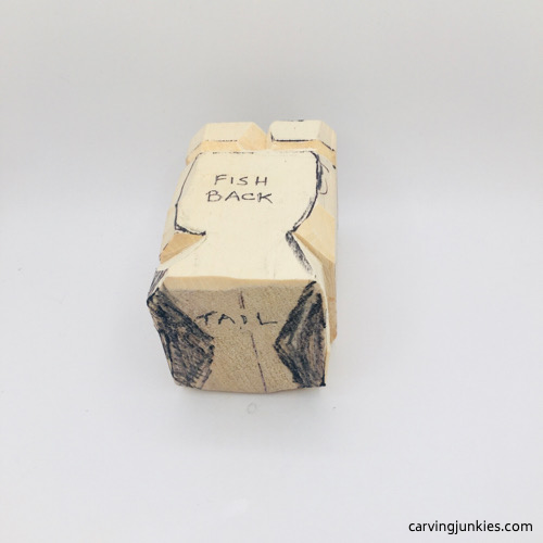 Basswood marked with magic marker