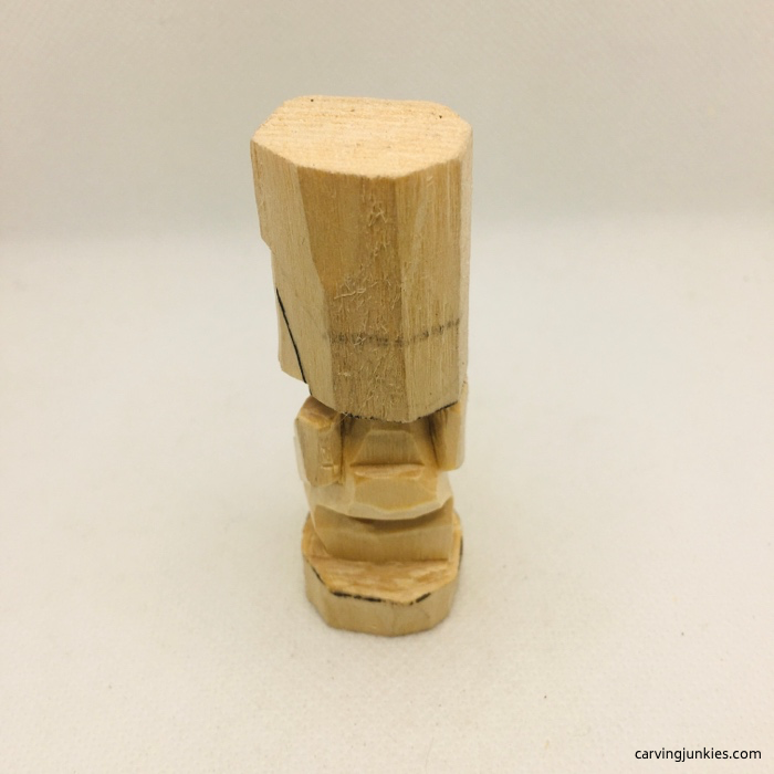 Back of cut flat plane character