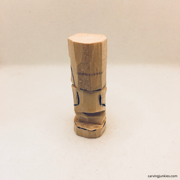 Back of arms drawn on basswood