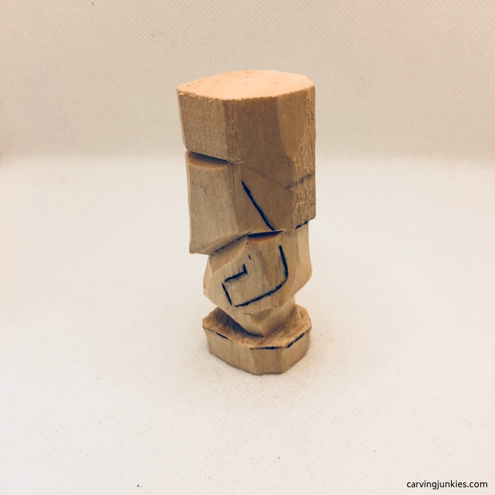 Left arm drawn on basswood