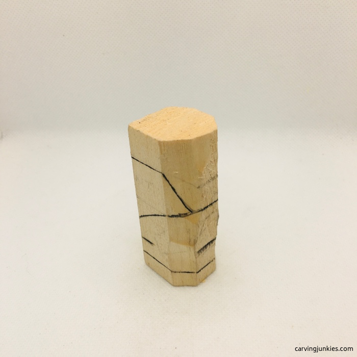 Left view of basswood block