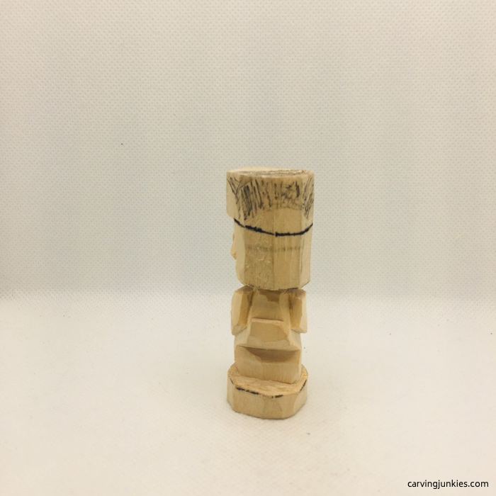 Outlining hat on basswood