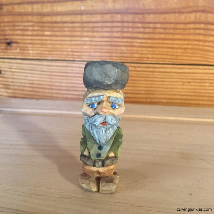 Painted wooden flat plane man