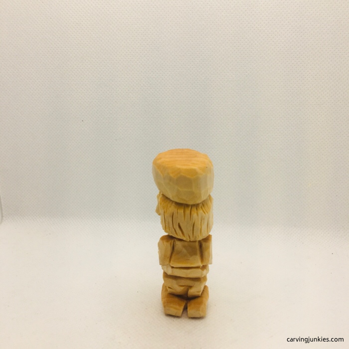 Back side of finished flat plane carving