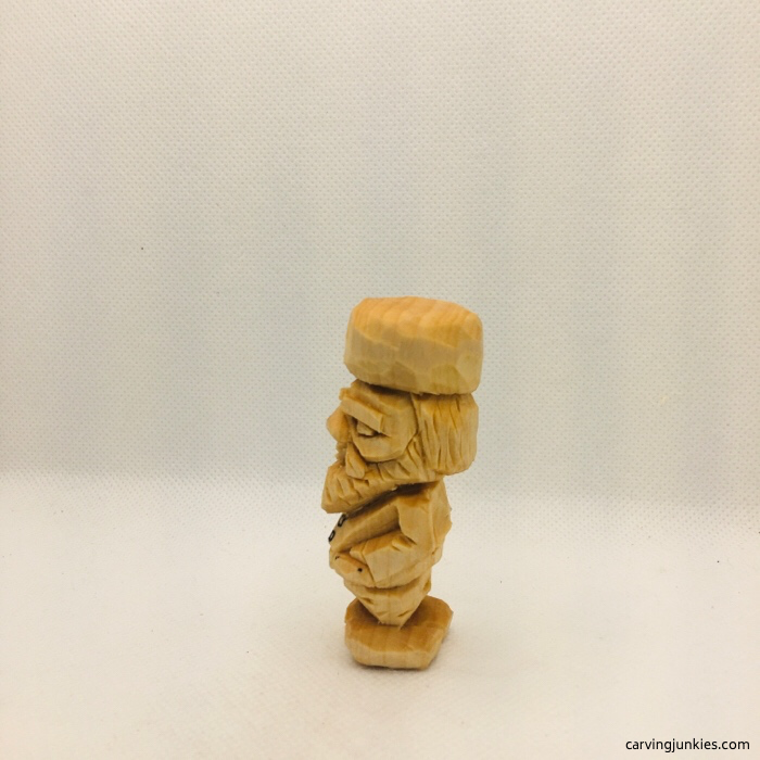 Left side of finished flat plane carving