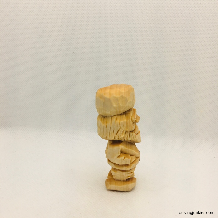 Right side of finished flat plane carving