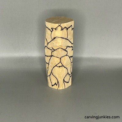 Front sketch of wooden green man