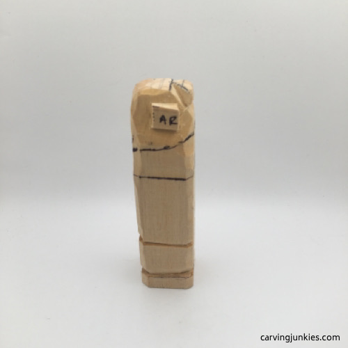 Progress on female wood carving