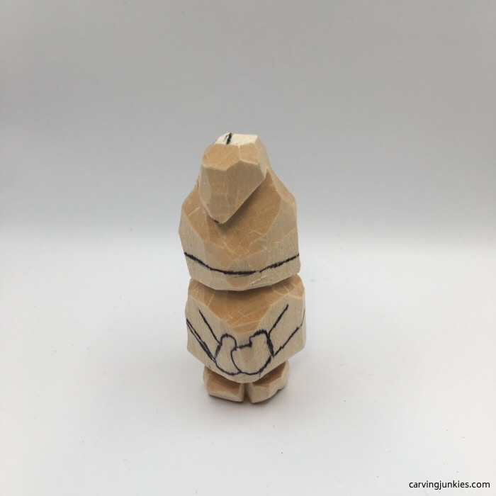 Arms drawn on back of gnome