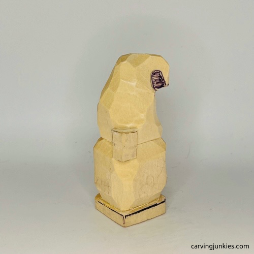 Nose is separated on gnome carving