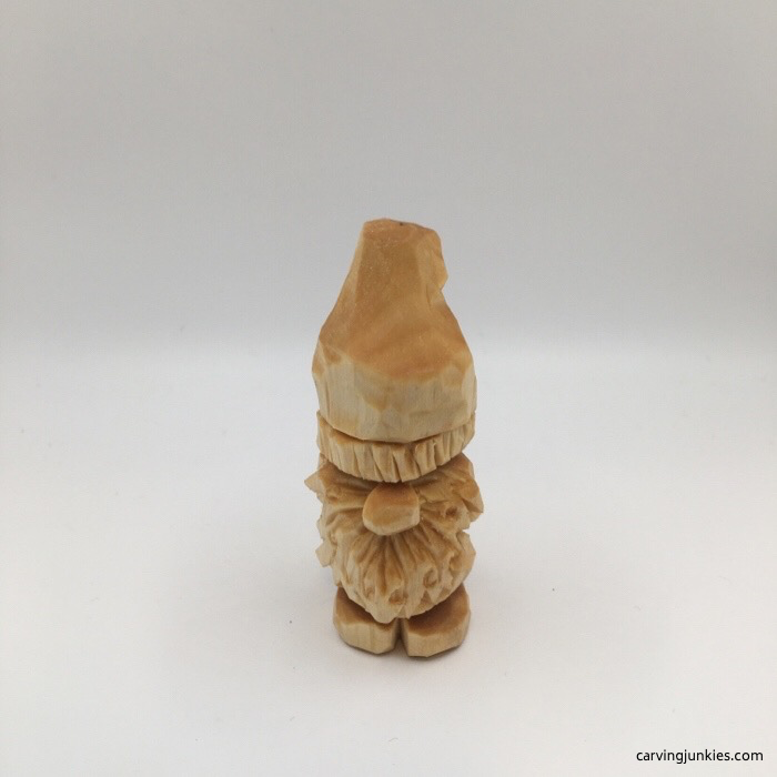 Carved gnome prior to painting