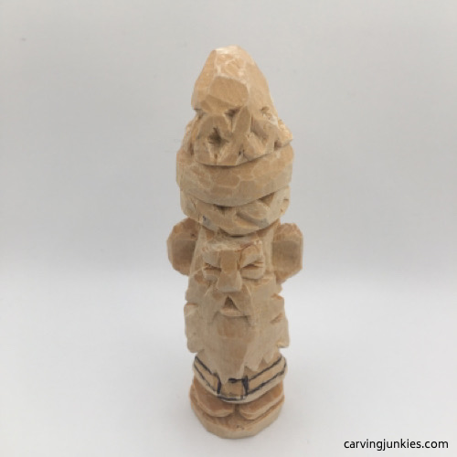 Front of belt sketched for gnome carving tutorial