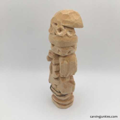 Left side of belt sketched for wooden gnome tutorial