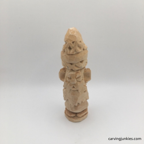 Front carving progress on gnome