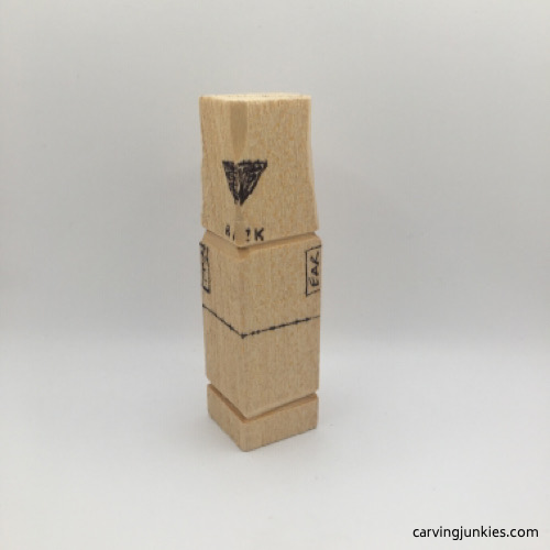 Back cuts to carve your gnome