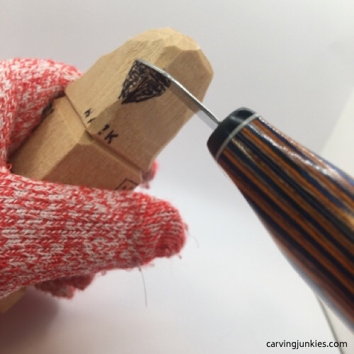 Carving tassel on gnome