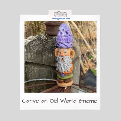Gnome wood carving