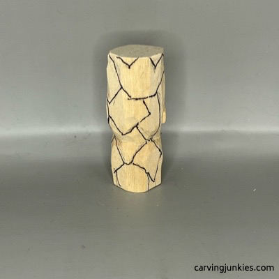 Back design on wooden green man