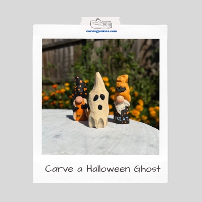 Halloween ghost carving