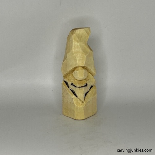 Details are drawn on Halloween gnome