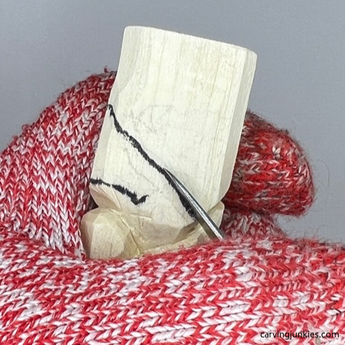 Separating beard on Halloween gnome