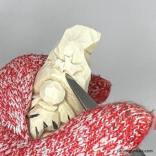 Halloween gnome carving separate