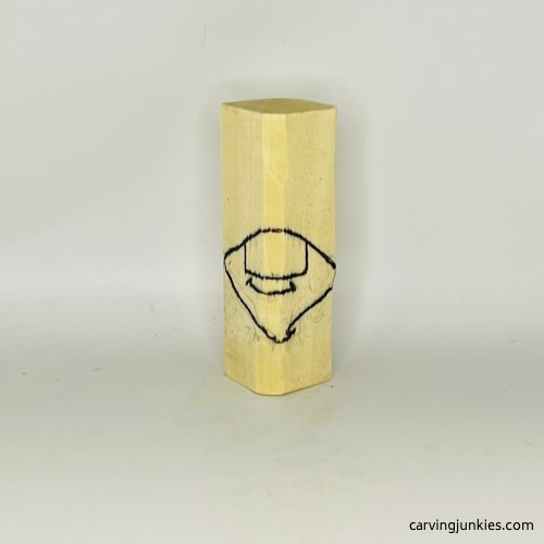 Front guidelines for wooden Halloween gnome