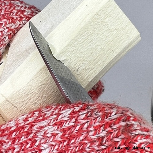 Shaping hat on Halloween gnome