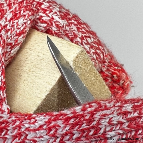 Carving Halloween gnome pumpkin