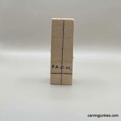 Back guidelines for hillbilly carving