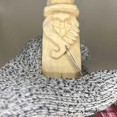 Carving flow in hillbilly wood carving beard