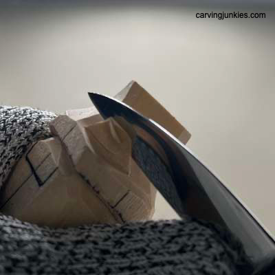 Carving brim of hillbilly hat