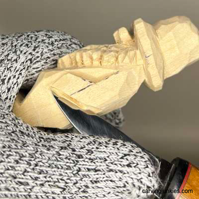 Carving arm on hillbilly