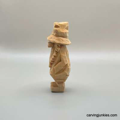 Leftt view of hillbilly carving