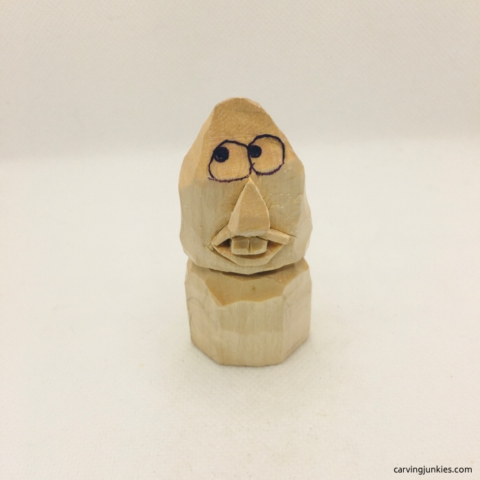 wood carved Halloween cartoon character