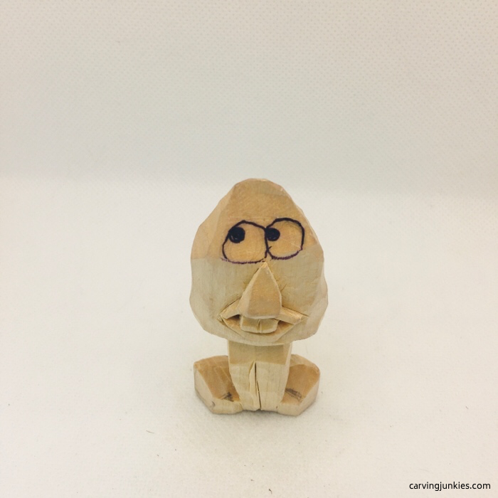 Split legs on wood carving