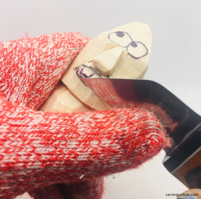 Cutting wood caricature