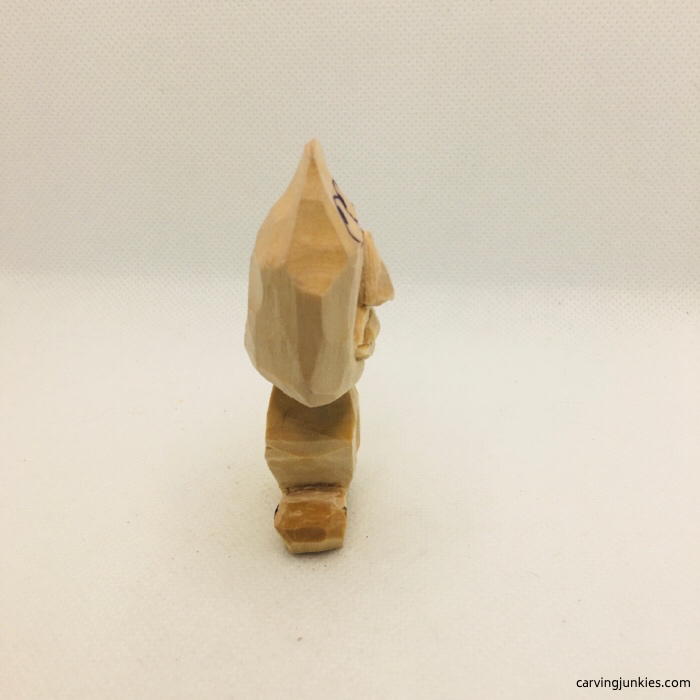 Right view of candy corn wood carving