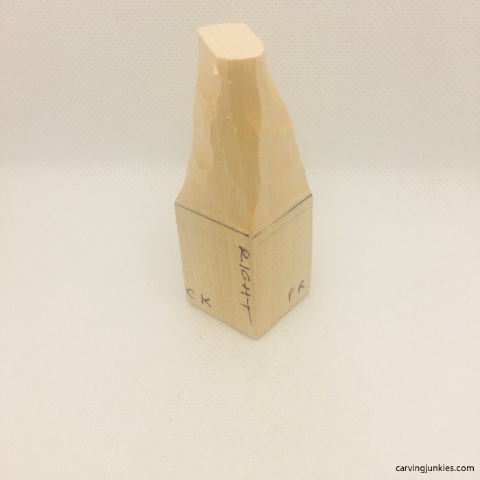 Rounded corners on basswood block