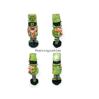 Free pattern to carve a wooden leprechaun