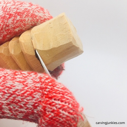 Shaping wooden leprechaun hat