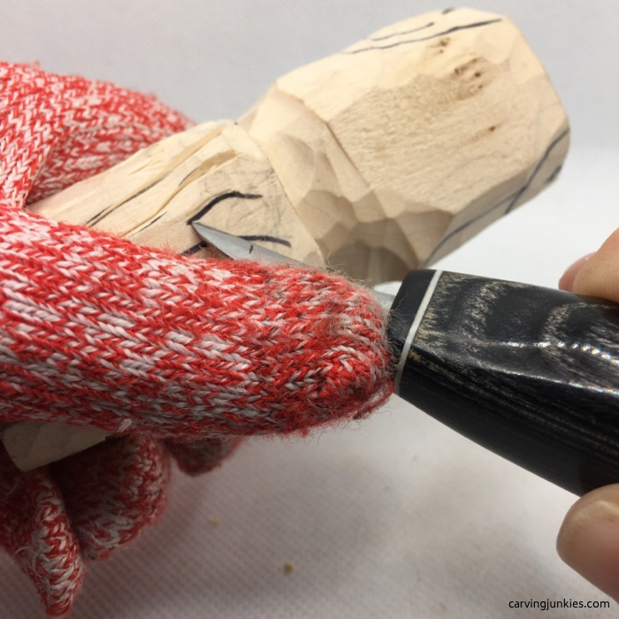 Using a detail knife