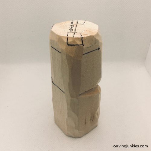 Lion wood carving with head separated