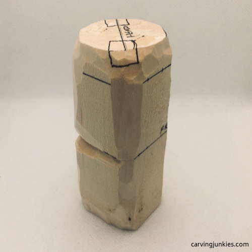 Carving a lion's ears