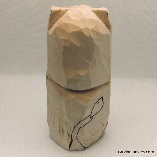 Back of lion wood carving pattern