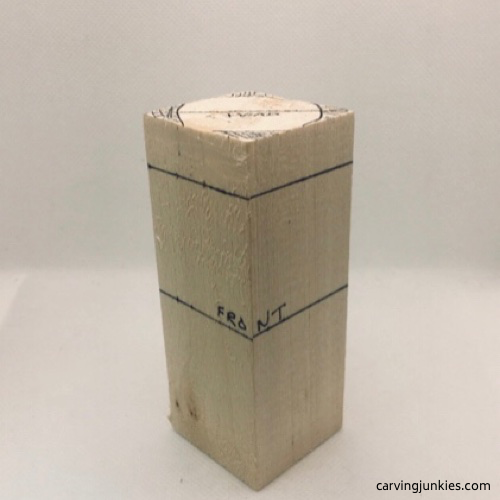 Front guidelines for carving a lion