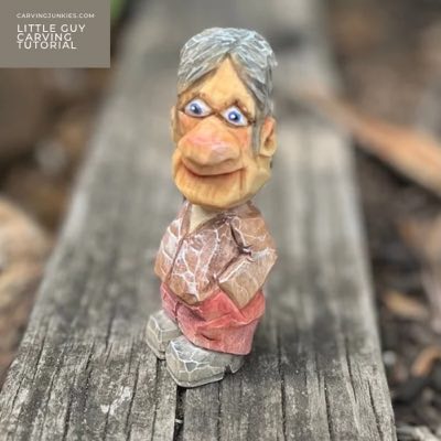 Learn to carve a charming little figure from wood. Little guy wood carving