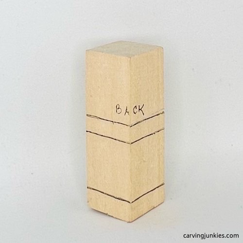 Back guidelines for little wood carving