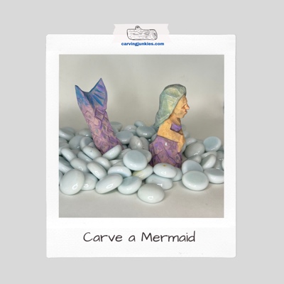 Mermaid wood carving