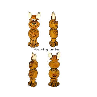 Want to carve an adorable moose?  Try this free pattern! Free pattern to carve a moose